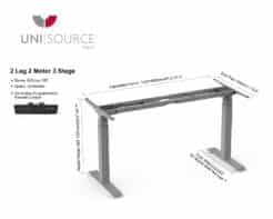 Atlas 3-Stage Adjustable Height Power Lift Table Base