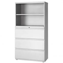 30" 5 High Bookcase - Lateral File Combination File/File/File
