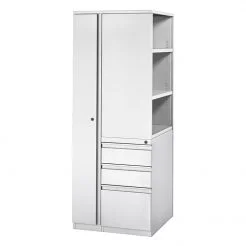 4-High Wardrobe-Bookcase Tower, Left-Hand, Box/Box/File