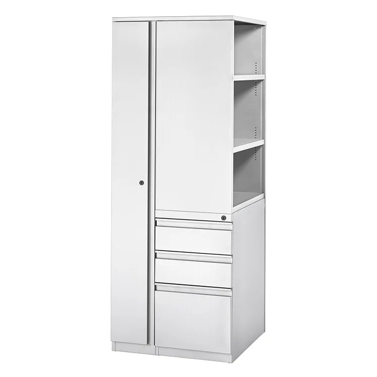 4-High Wardrobe-Bookcase Tower, Left-Hand, Box/Box/File