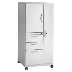 4-High Wardrobe-Cupboard Tower, Right-Hand, Box/Box/File, with Casters