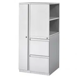 4-High Wardrobe-Bookcase Tower, Left-Hand, File/File