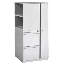 4-High Wardrobe-Bookcase Tower, Right-Hand, File/File