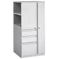 4-High Wardrobe-Bookcase Tower, Right-Hand, Box/Box/File