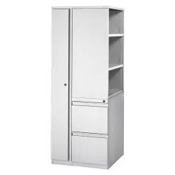 5-High Wardrobe-Bookcase Tower, Left-Hand, File/File