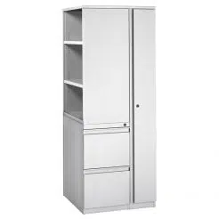5-High Wardrobe-Bookcase Tower, Right-Hand, File/File