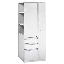 5-High Wardrobe-Bookcase Tower, Right-Hand, Box/Box/File