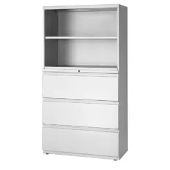 42" 5 High Bookcase - Lateral File Combination File/File/File